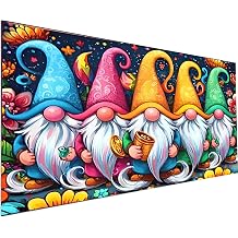 KUFWKEY Large Size Gnomes Diamond Painting Kits for Adults,5D Diamond Art Kits for Beginner,DIY Handicrafts,Full Round Diamond Dots,Mosiac Gem Art and Craft Kits,Christmas wall Decor 31.5x15.7inch