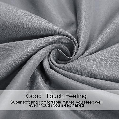 Miniatura 4 de Juego de sábanas de diseño estampado clásico - Juegos de sábanas con bolsillo profundo ultra suave y transpirable., Microfibra, Gris plateado, gemelo