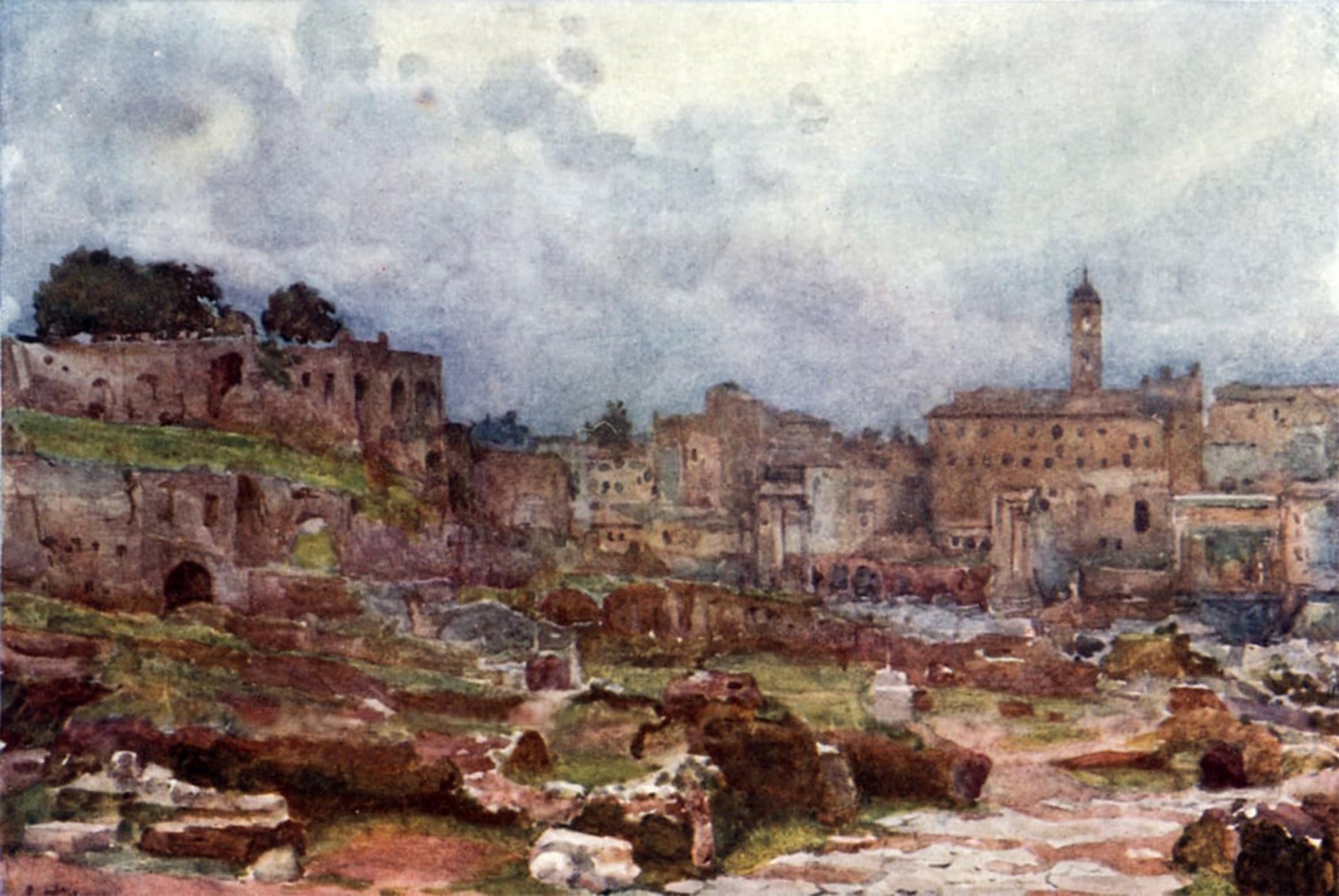 POSTERIIk Famous Animal Posters Vintage Picture the Forum Looking Towards the Capitol by Alberto Pisa Modern Wall Decor for Home Decor 60x90cm
