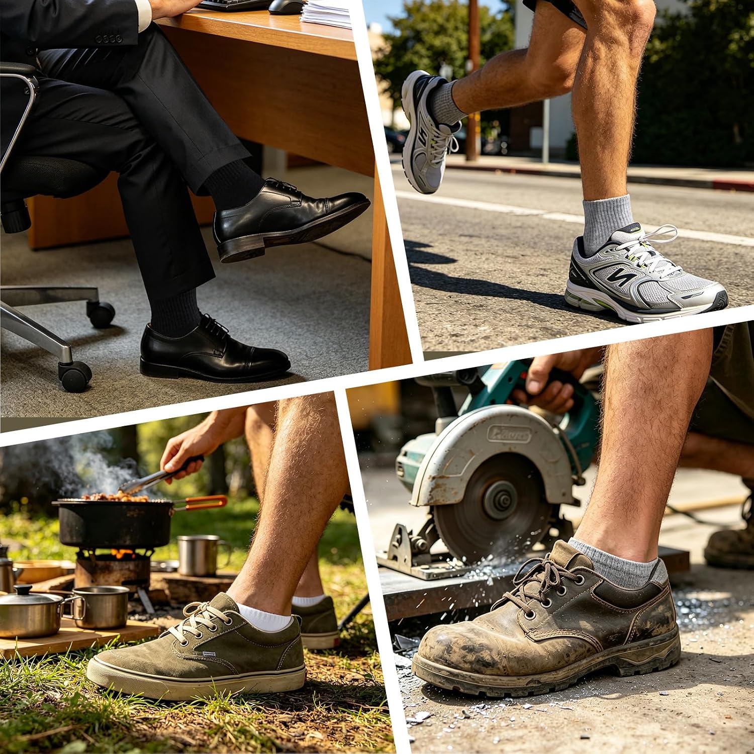 Casual Thin Ankle Socks and Low Cut Cotton Short Socks for Men，6 Pairs