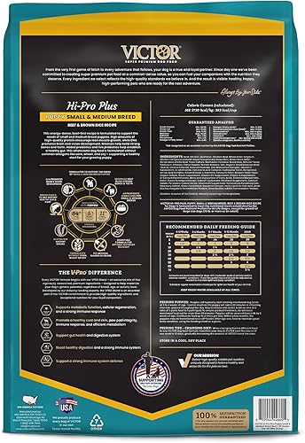 Miniatura 27 de VICTOR Super Premium - Alimento para perros Hi-Pro Plus - Comida seca para perros con alto contenido de proteínas con 30% de proteínas, carne