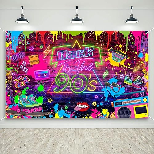 Mocsicka Pancarta temática de los años 90, telón de fondo de graffiti de hip hop, fondo de pancarta de regreso a los años 90, decoraciones de fiesta Mocsicka Pancarta temática de los años 90, telón de fondo de graffiti de hip hop, fondo de pancarta de regreso a los años 90, decoraciones de fiesta