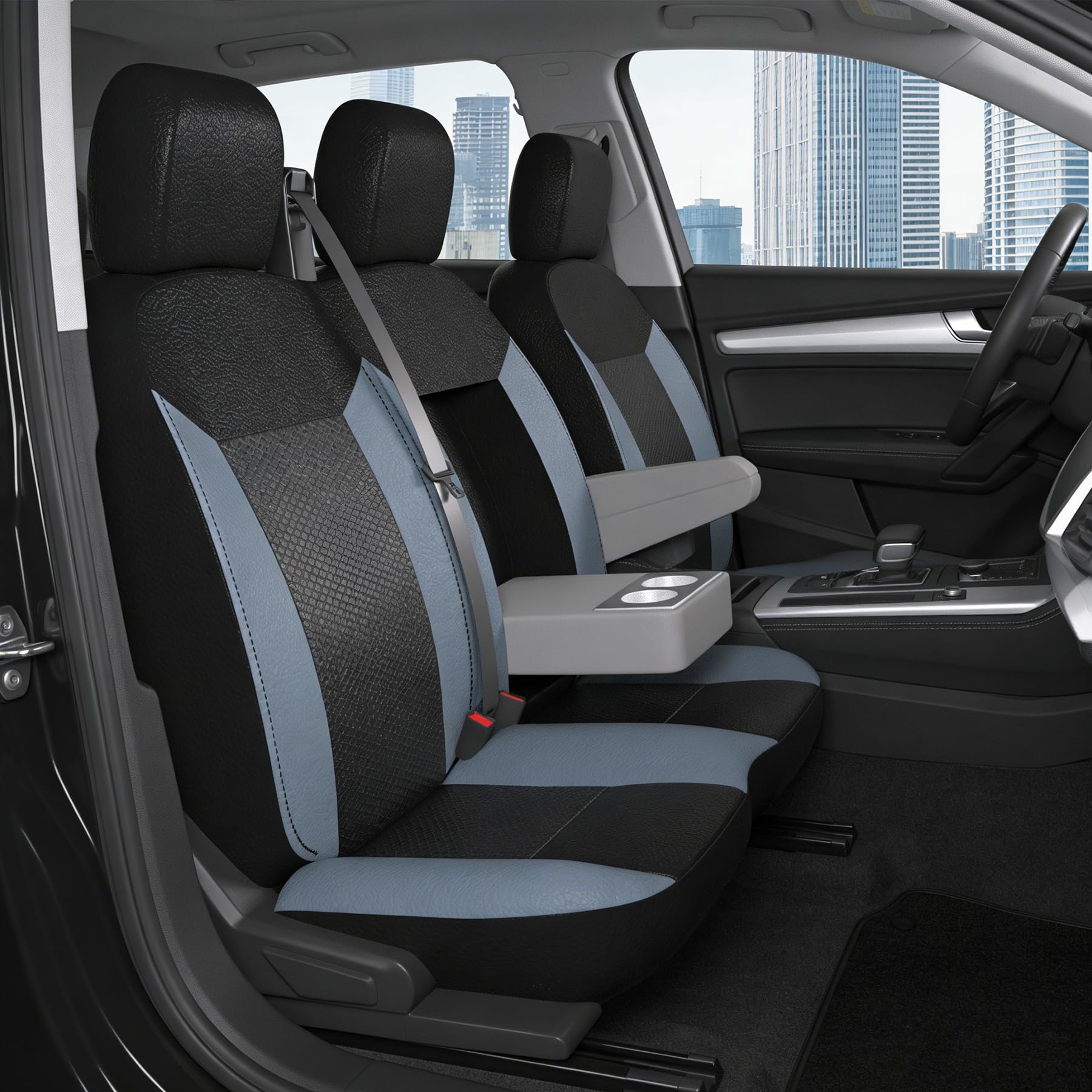 Housse Siege Voiture pour Fiat Ducato Housses de Protection Respirantes pour Siège Conducteur Banquette Passager 2 Places Housses de Voiture Siege pour Fourgonnette