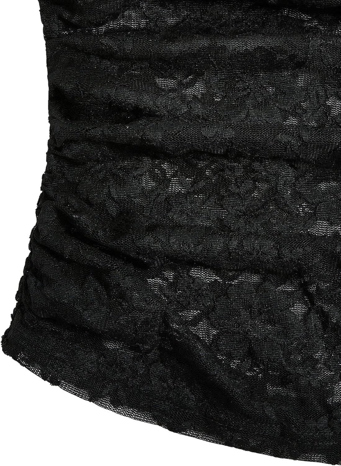 SHENHE Women's Y2k Lace Halter Top Tie Backless Deep V Neck Sexy Fitted Crop Top - Image 4