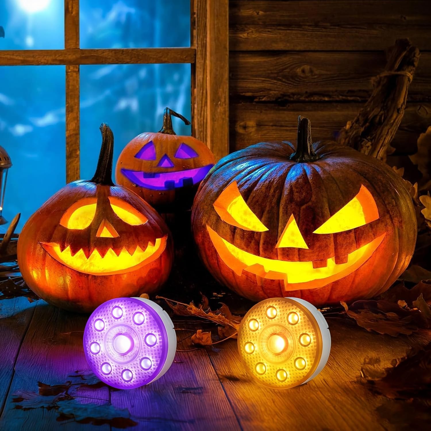 Rechargeable Pumpkin Lights for Halloween Decor