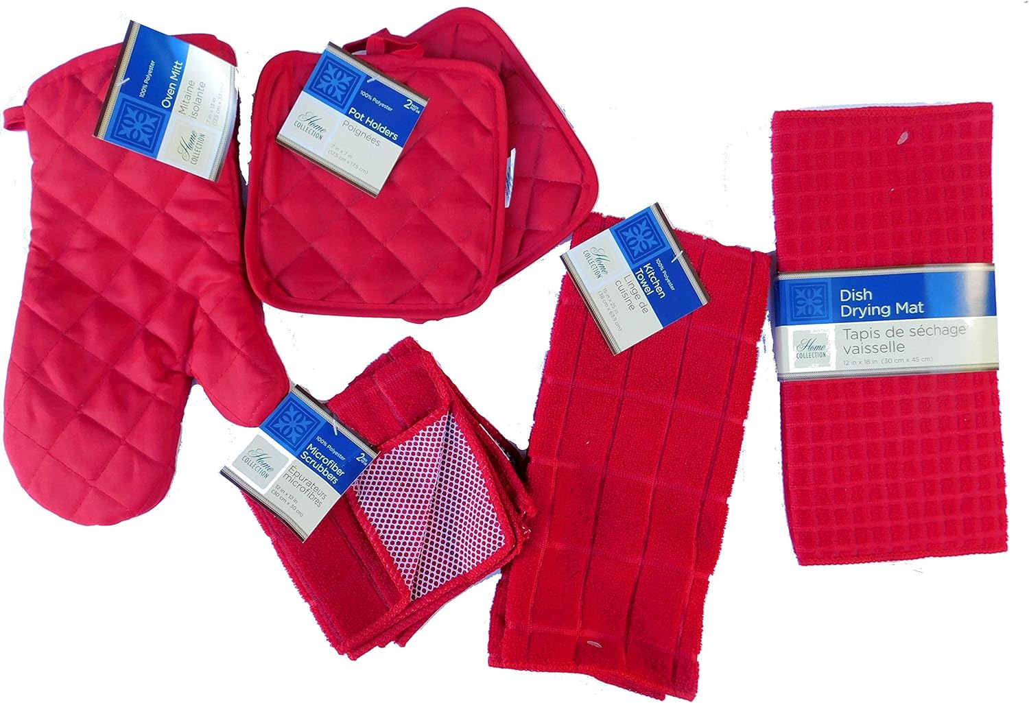 Home Collection Kitchen Linen Sets (Red Kitchen) Home & Kitchen