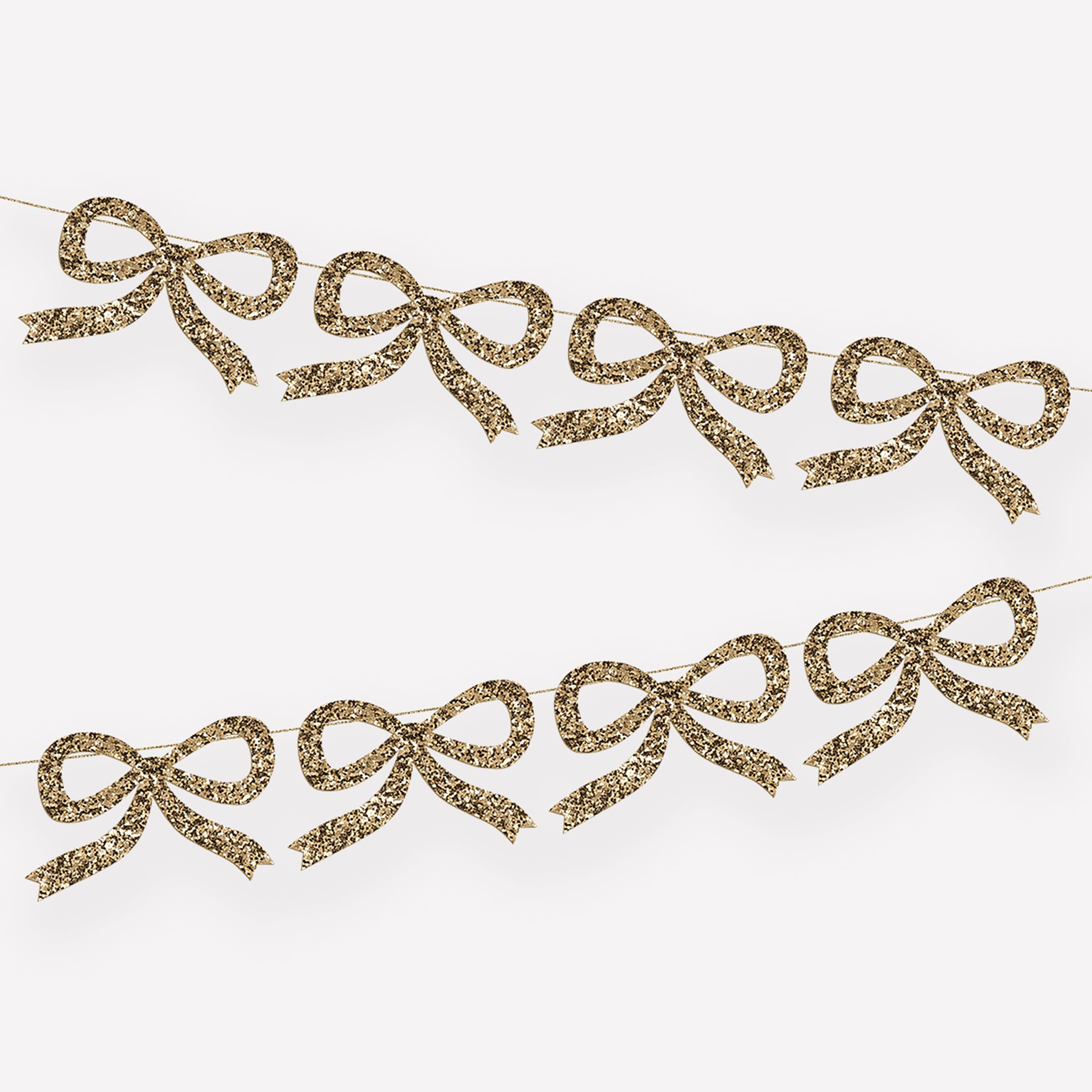 Meri Meri Eco Glitter Bow Garland