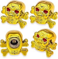 Vista 13 de 4 piezas de tapas de válvula de neumático estilo Cobra, forma de cabeza de serpiente, tapas universales de válvula de neumático con núcleo de cobre