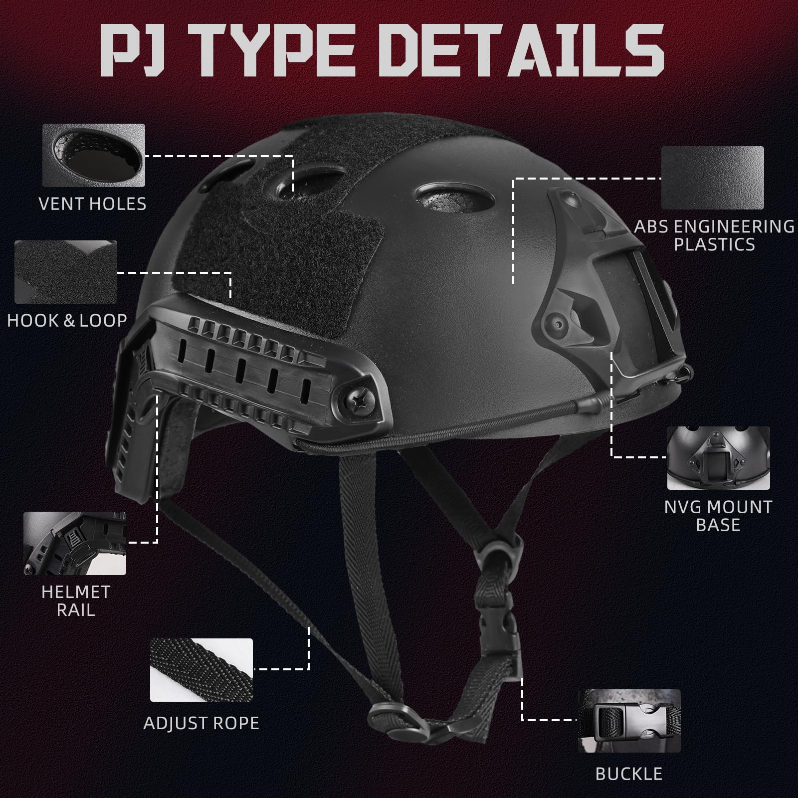 DTACGERA Tactical Helmet (bk-1)