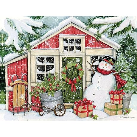 Lang Snowman's Farmhouse Christmas Box