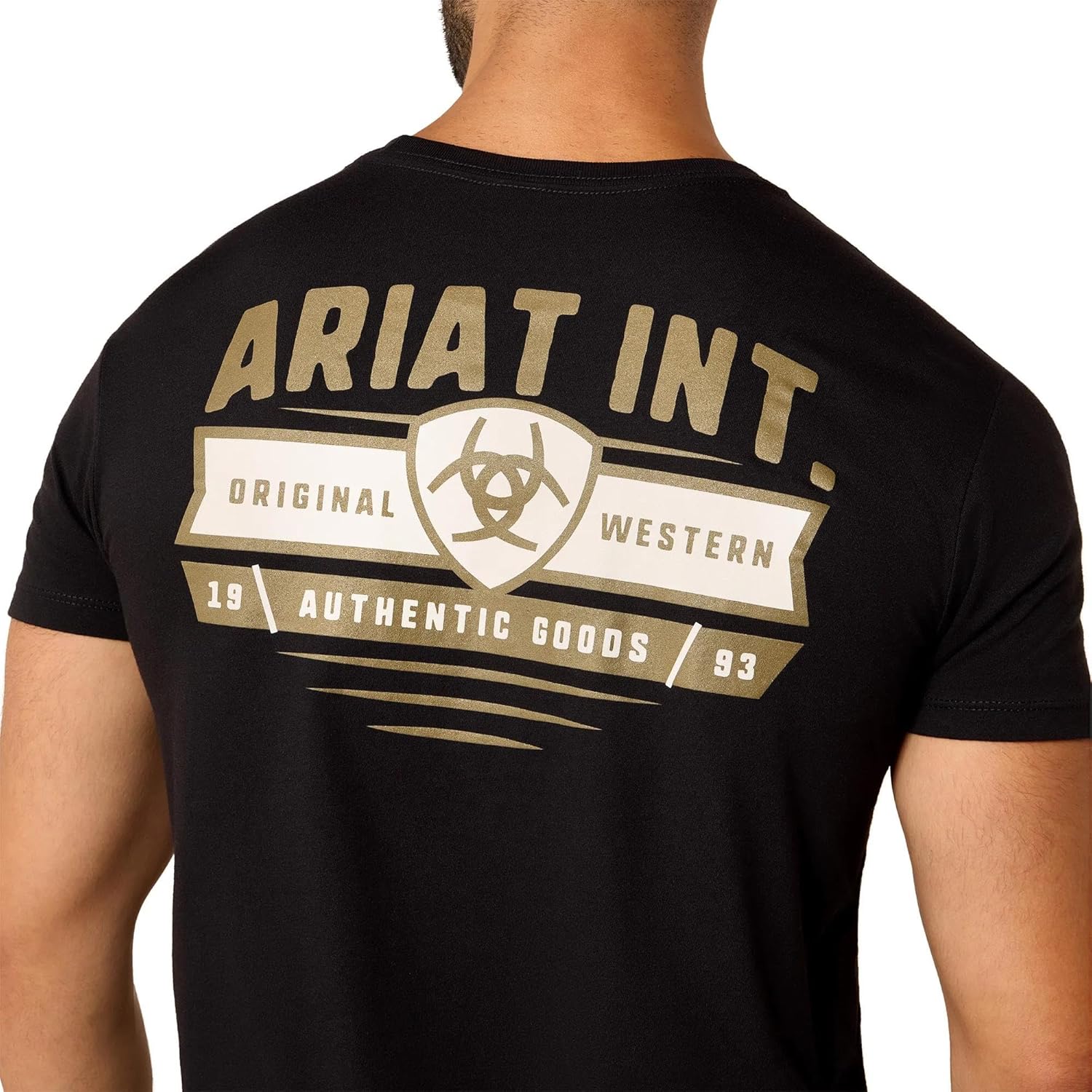 ARIAT Mens Banner Badge T-Shirt - Image 3