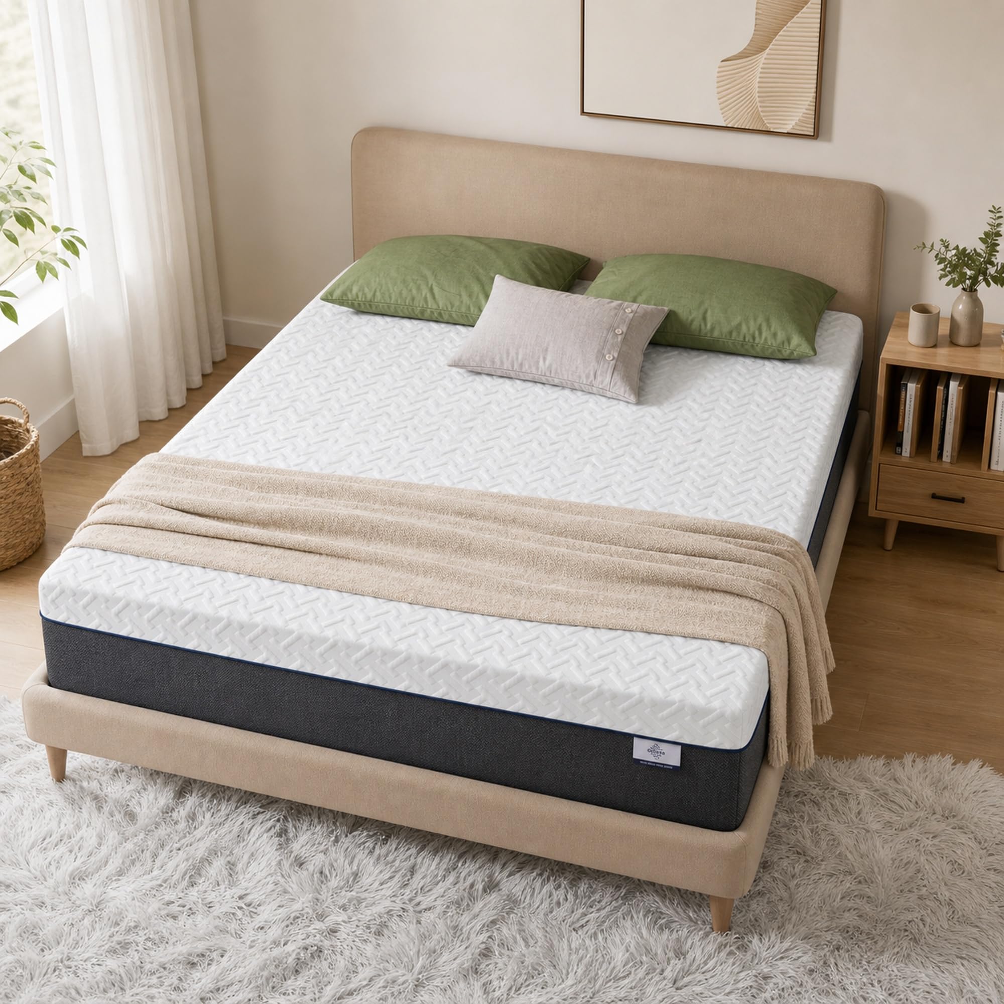 gelsea 10 inch queen mattress, memory foam mattress in a box firm