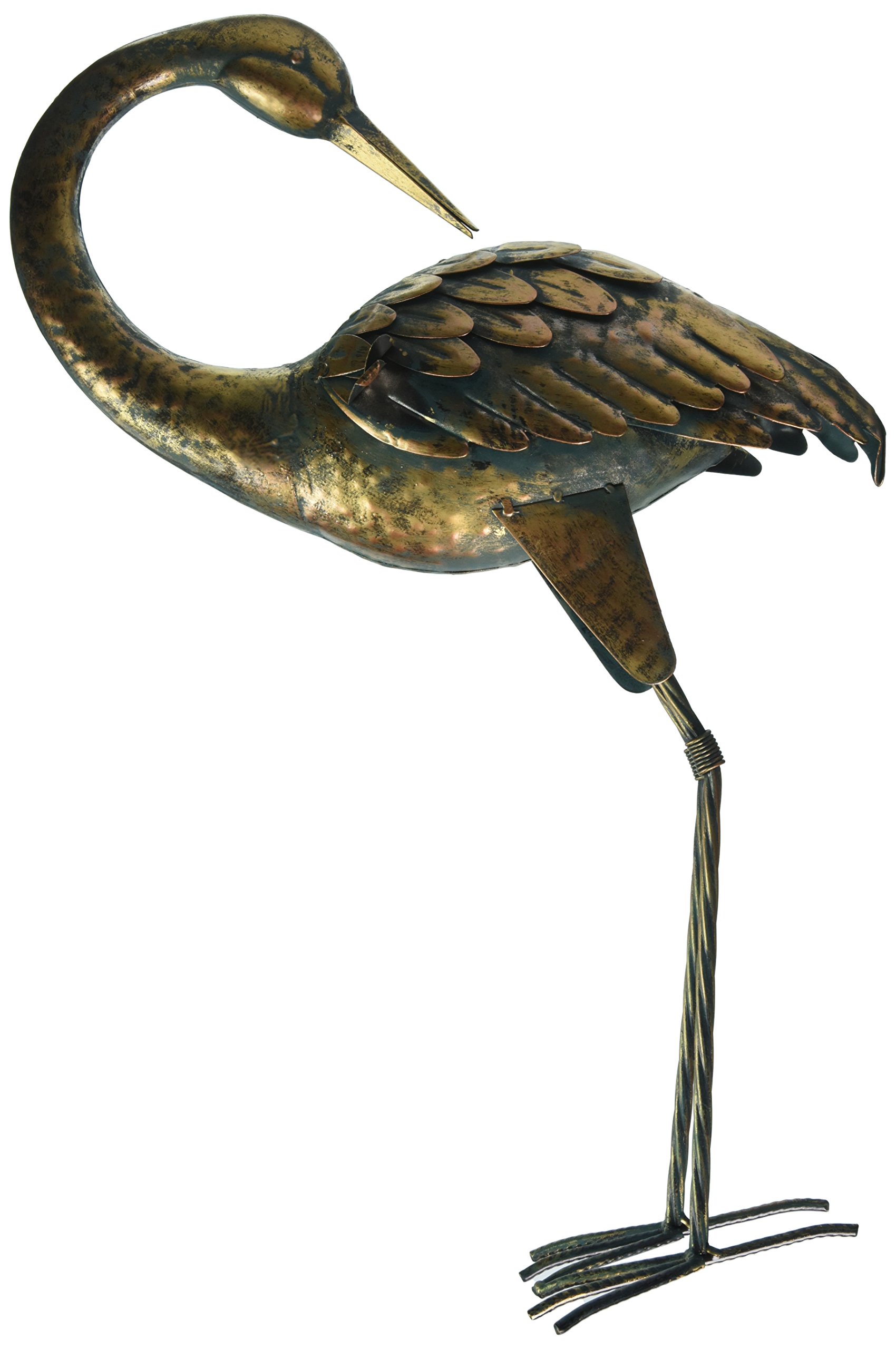 Regal Art & Gift11293 Preening Crane Statue, 21.5", Copper Patina