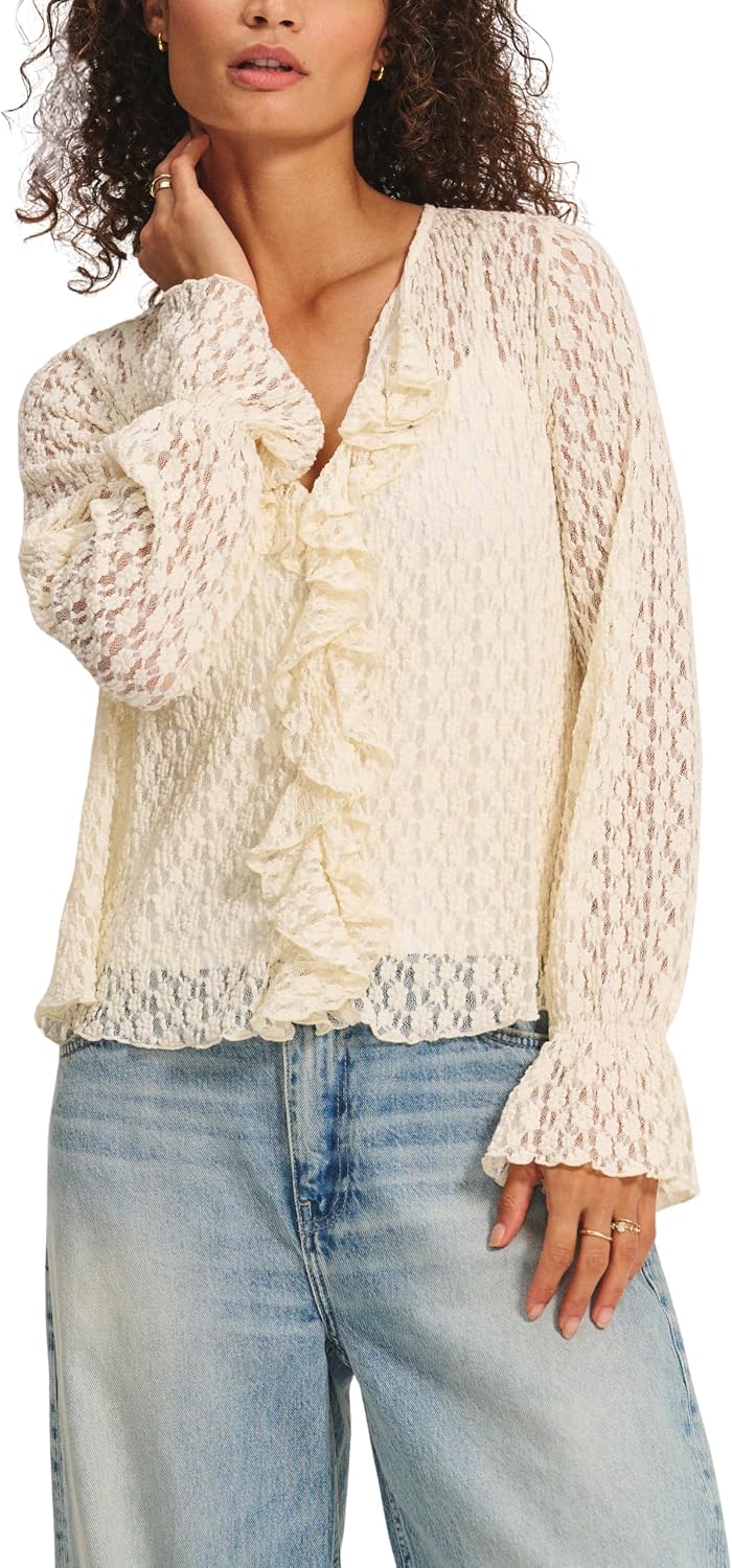 Velvet by Graham & Spencer Women's Natalie Stretch Lace Blouse