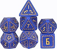Vista 25 de Juego de dados de resina para DND, juego de 7 dados poliédricos negros D&D rellenos con papel de colores brillantes para juegos de rol
