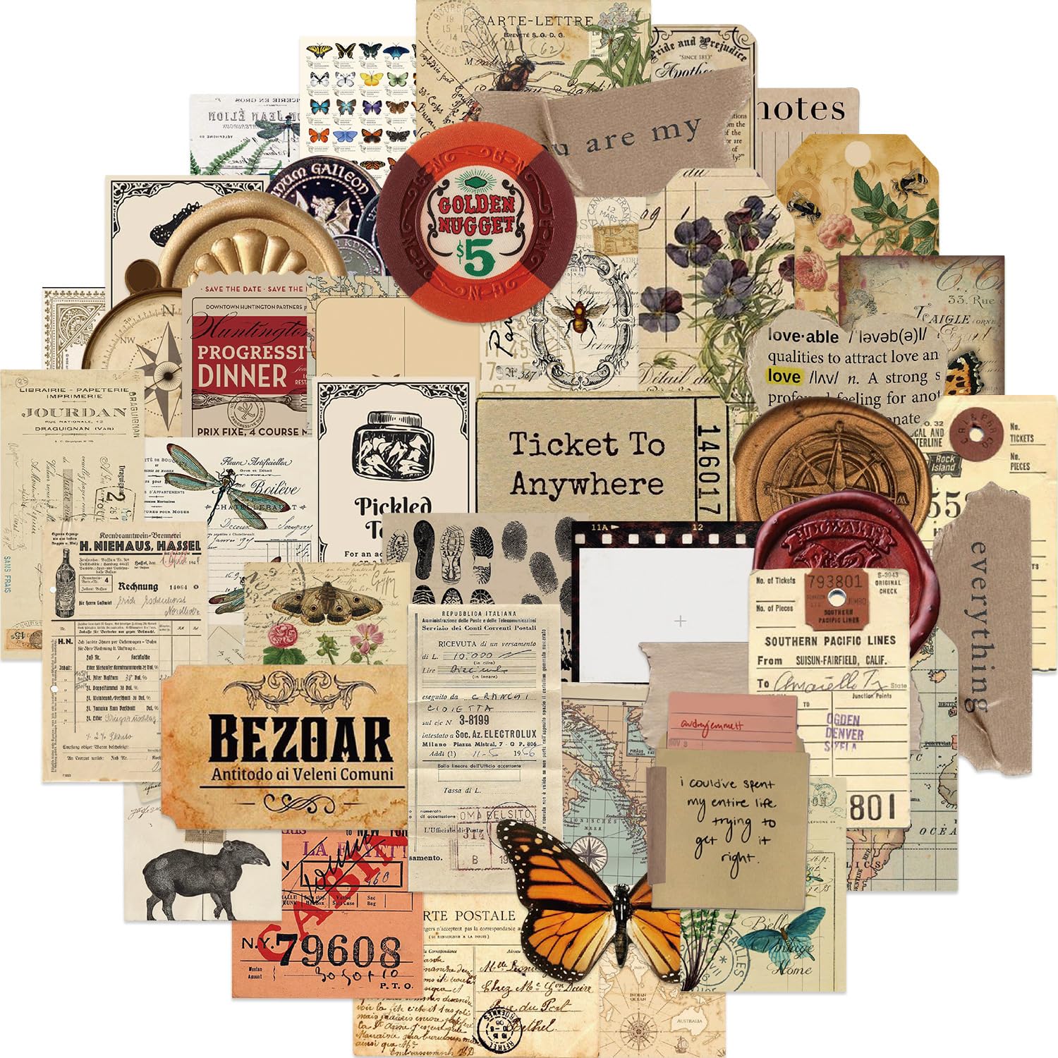 50 Pcs Retro Archives Stickers for Kids Teens Adults Boys Girls Gift,Stickers Pack for Laptop,Skateboard,Luggage,Car,Bike - Image 4