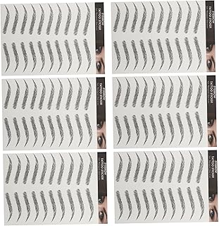 MERRYHAPY 6 hojas de imitación Eco ceja Pegat...