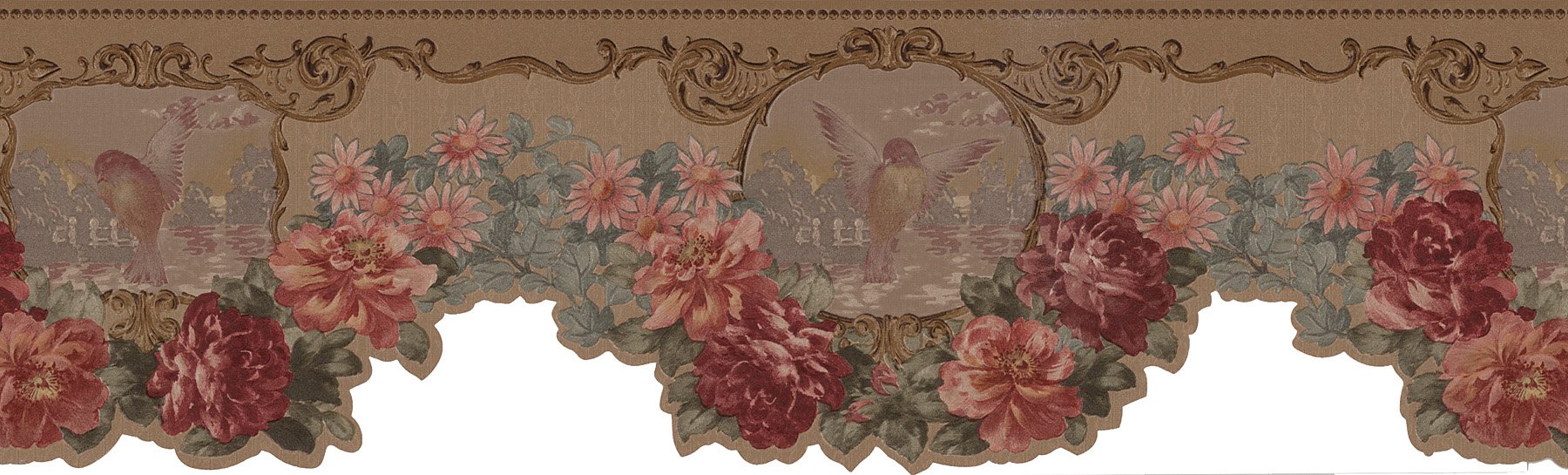 Cenefa de pared de pájaros Brewster Mirage Vintage Legacy III modelo 974B61787