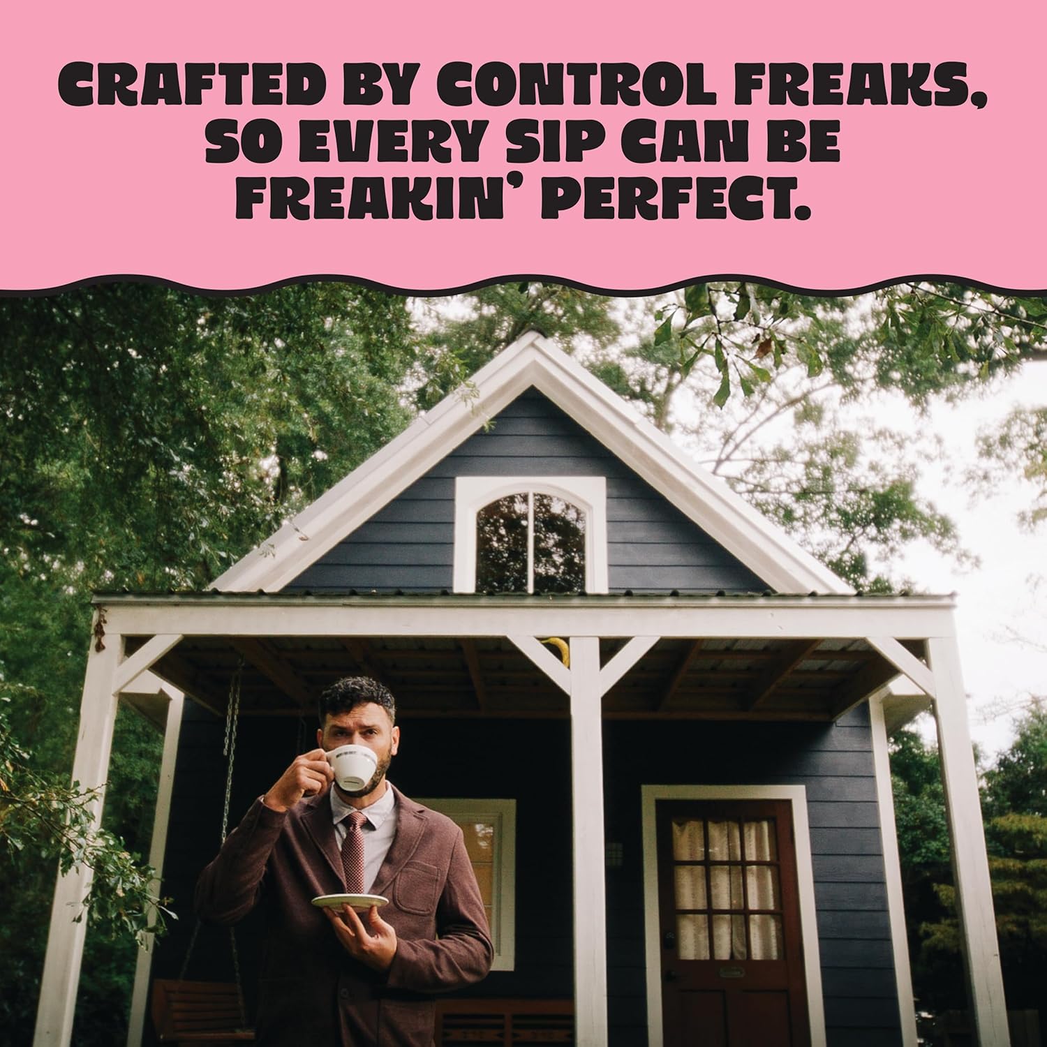 Control Freak Coffee Full Throttle - 100% Caffeine Ground Coffee (32 Oz) | High Caffeine Strong Coffee Blend | Freshly Roasted Specialty Coffee Beans | Bold Flavor, Smooth Roast Balanced Espresso