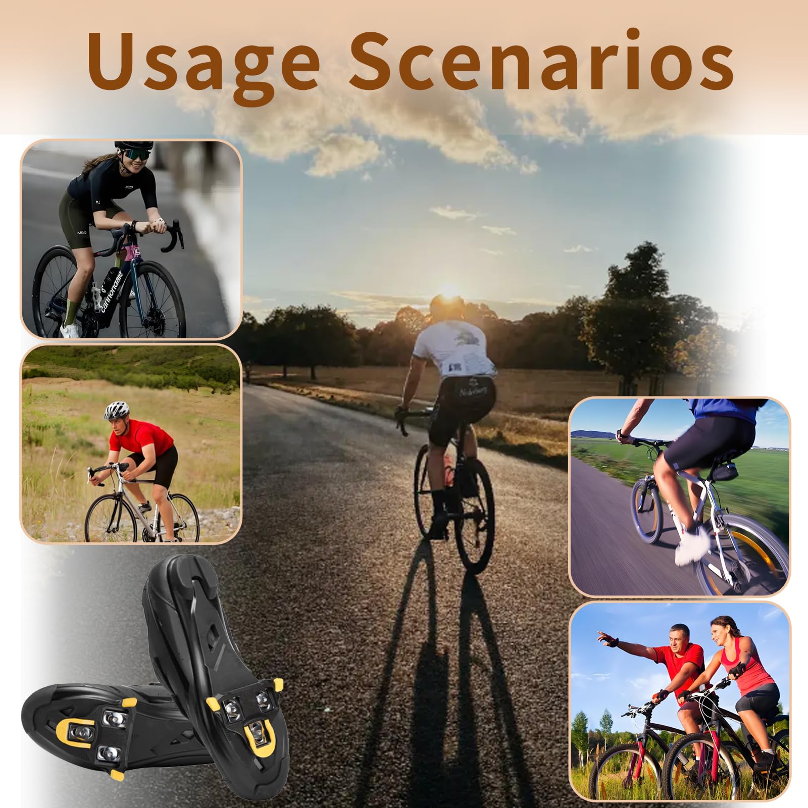 Tacchetti per Bicicletta Compatibili Shimano SPD SL, Adatti ai Pedali SM SH-10, SH11, SH12, Tacchetti per Scarpe da Bicicletta con Viti in Acciaio al Titanio, Alta Compatibilità e Resistenza