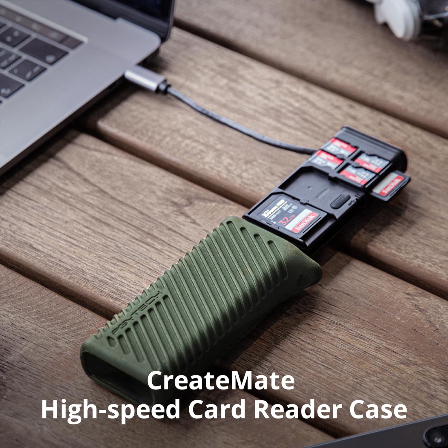 PGYTECH CreateMate High-Speed SD Card Reader USB 3.1 Type-C SD/TF Card+CapLock Suction Mount for Action Cameras