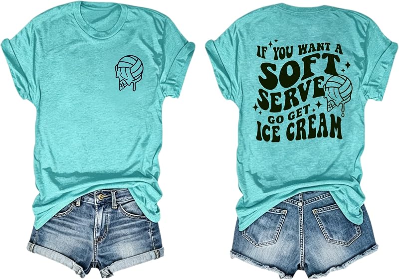 Volleyball Shirts for Women Volleyball Mom Shirt Game Day Shirt Sports Ball Player Gift Casual Short Sleeve Tee Tops
