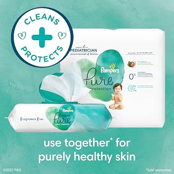 pampers aqua pure baby wipes 56 ct OLD