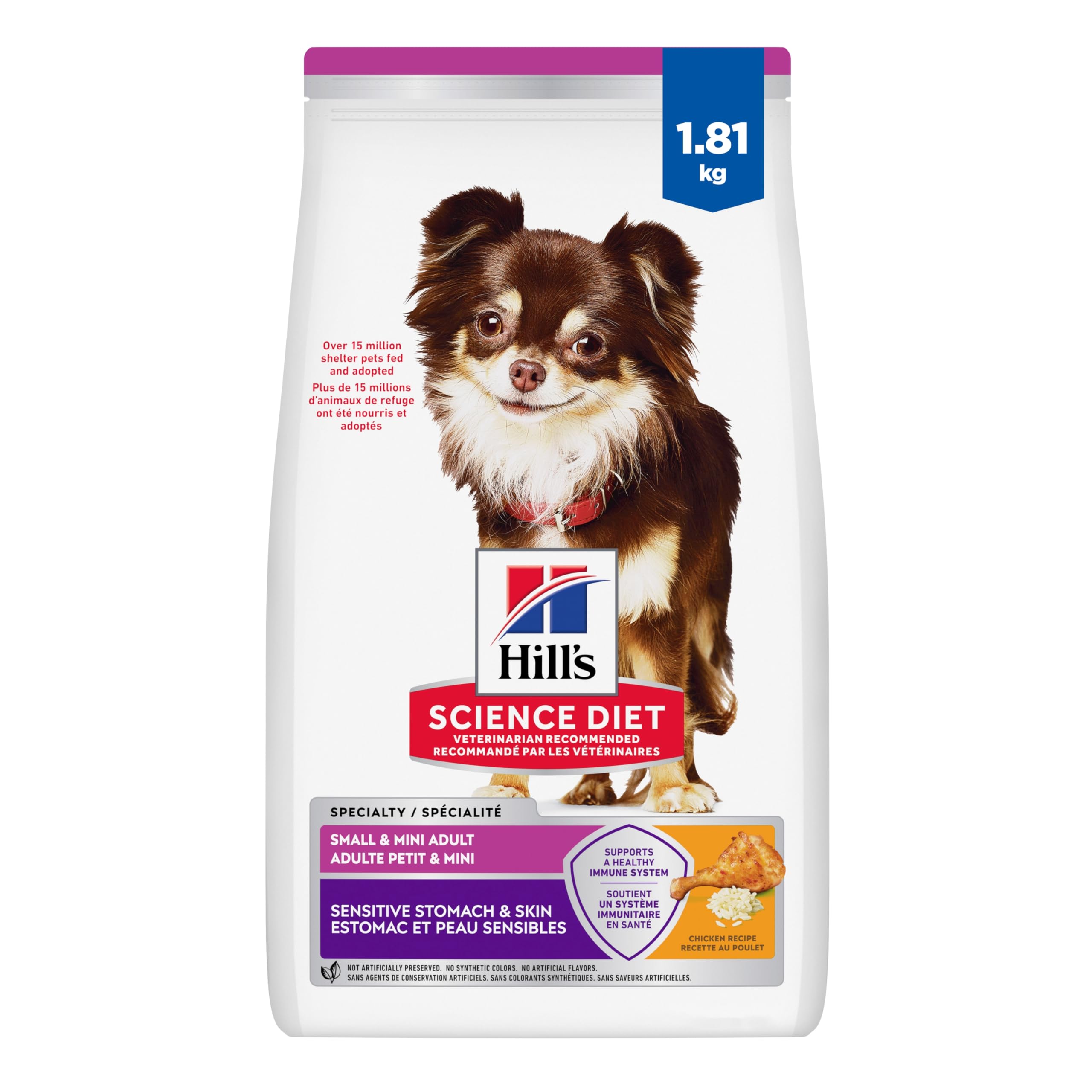 Hill's Science Diet Adult Sensitive Stomach & Skin Small & Mini Chicken Recipe Dry Dog Food 1.81 kg Bag image 8