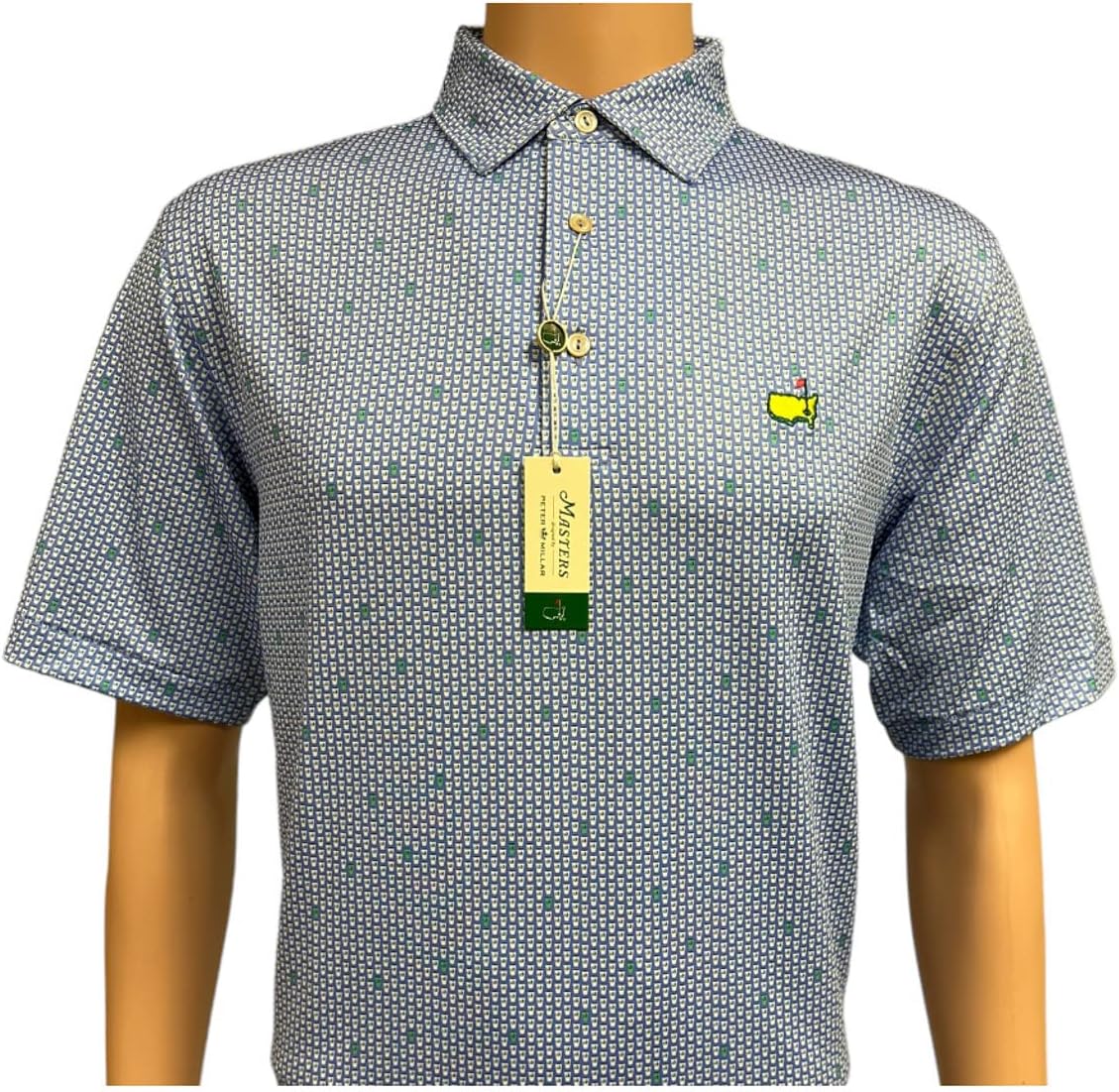 PETER MILLAR Masters Men's Concession Beer Cups Performance Tech Golf Polo Shirt - Image 4