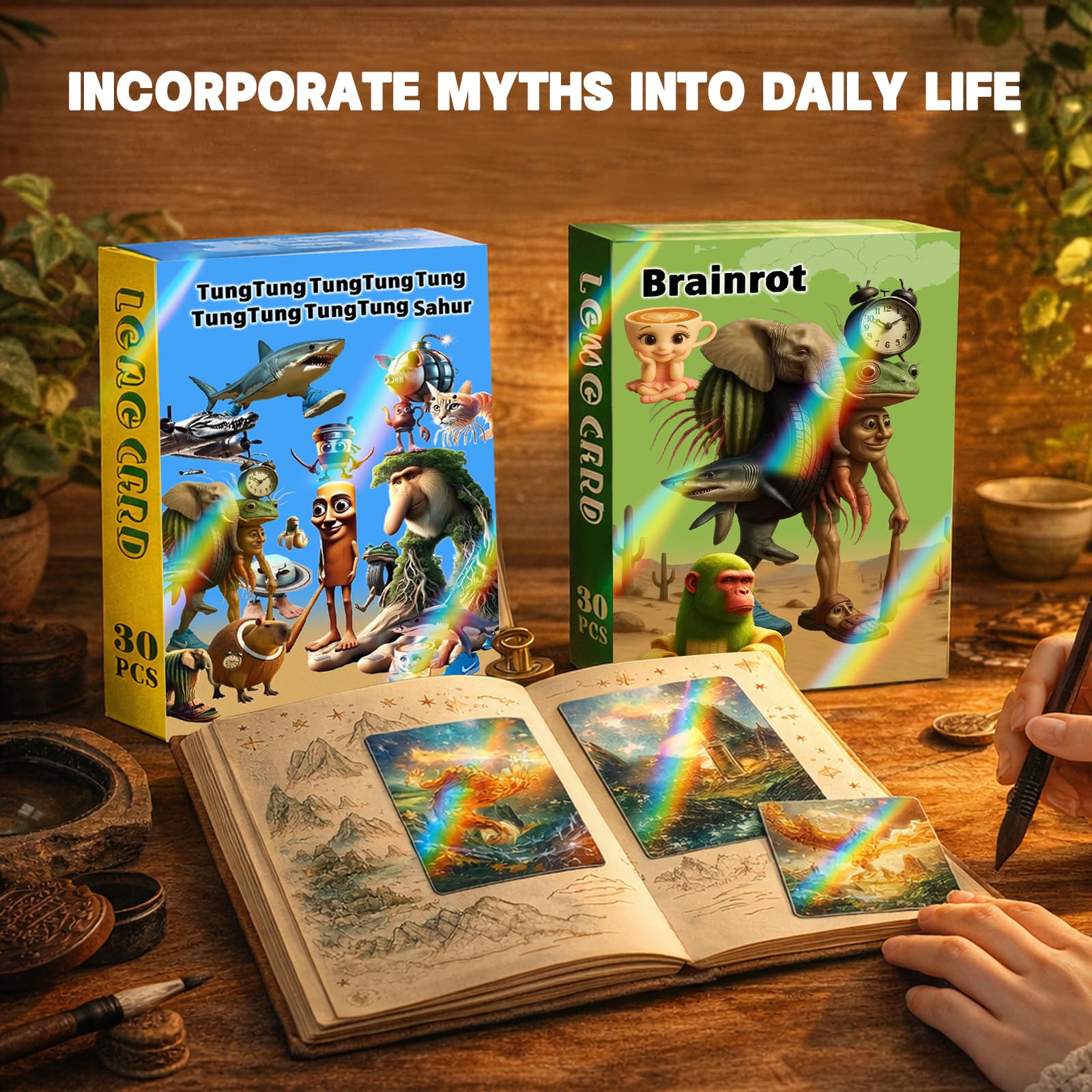 60Pcs Italian Brainrot Cards and Sticker Set - Image 4