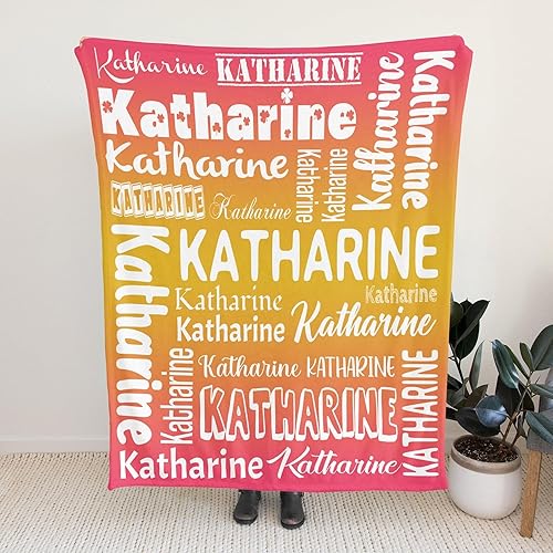 Miniatura 4 de KEEPASSION Mantas personalizadas con nombre para bebés, niños y niñas, manta personalizada para adultos y niños, manta personalizada con monograma,