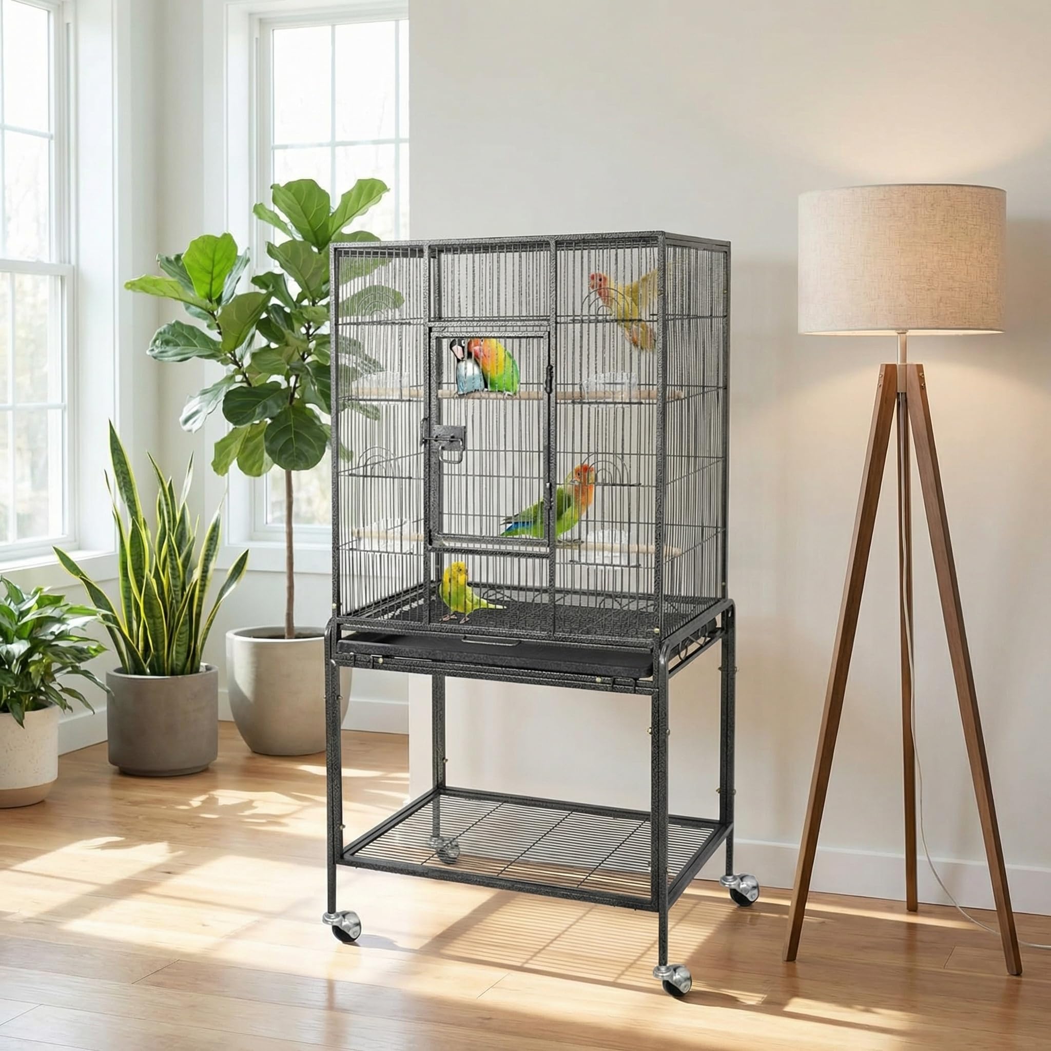 Jaula para Pájaros, Transportín Versátil para El Hogar Y Los Viajes. Accesorios Ideales para Cacatúas, Loros, Periquitos, Cotorras, Cotorras, Palomas Y Otras Aves Pequeñas Y Medianas.