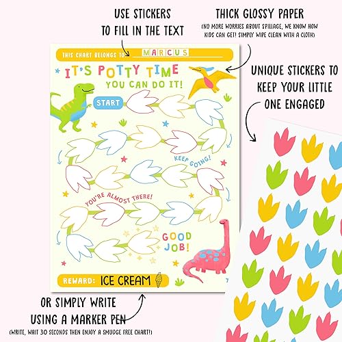 Miniatura 2 de Orinal de entrenamiento para niños pequeños de 1 a 3 años - Tabla de comportamiento para niños en casa - Tabla de recompensas de entrenamiento para
