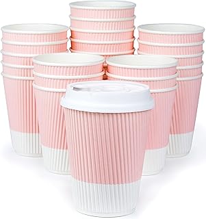 Premium Disposable Coffee Cups With Lids - (90) Durable 12 oz To Go Coffee Cups With Tight Resealable Lids Prevent Leaks! Sturdy, Insulated For Hot Beverages. Will Not Bend With Heat Or Burn Fingers!