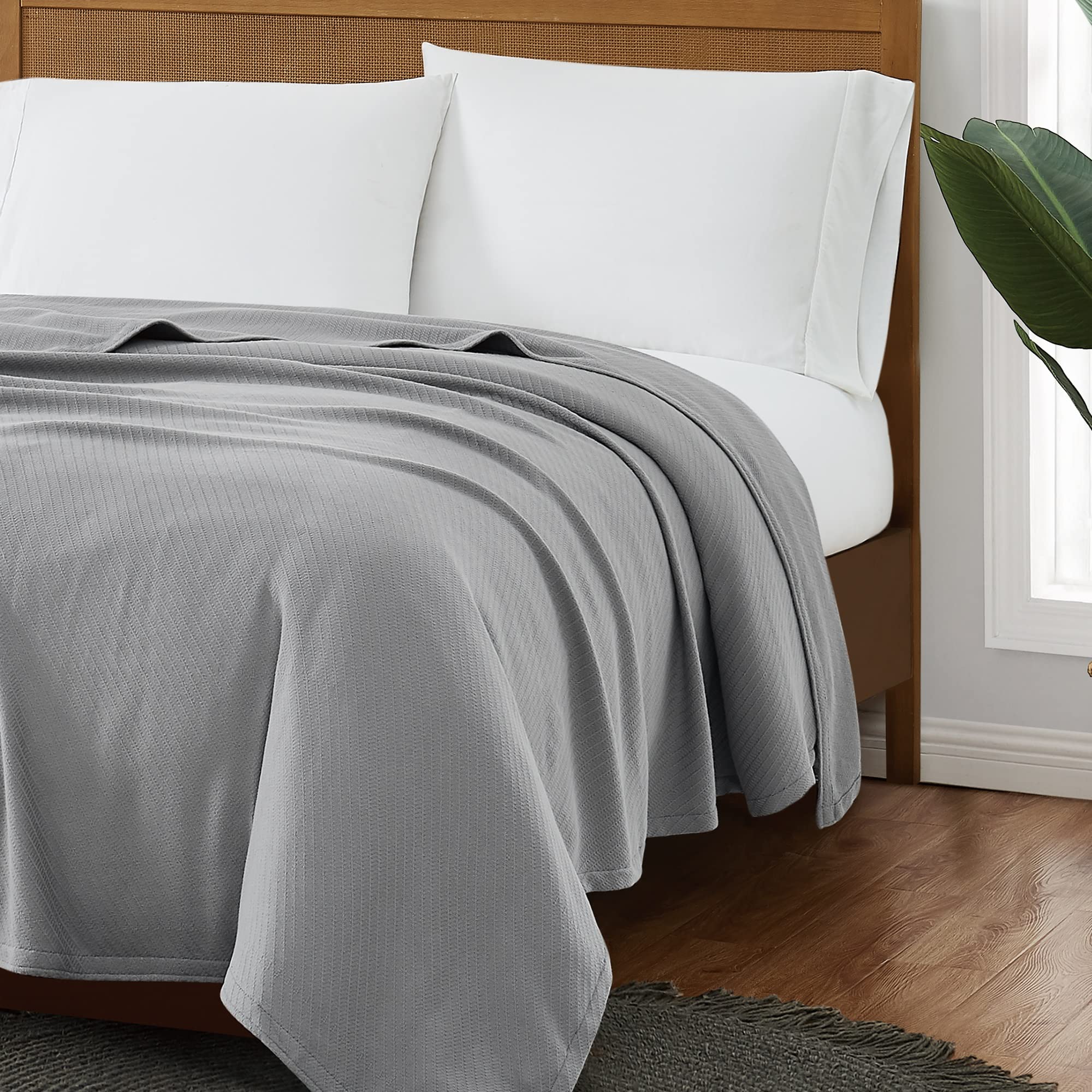 Superior Copriletto in cotone, grigio, regina | WhichOne