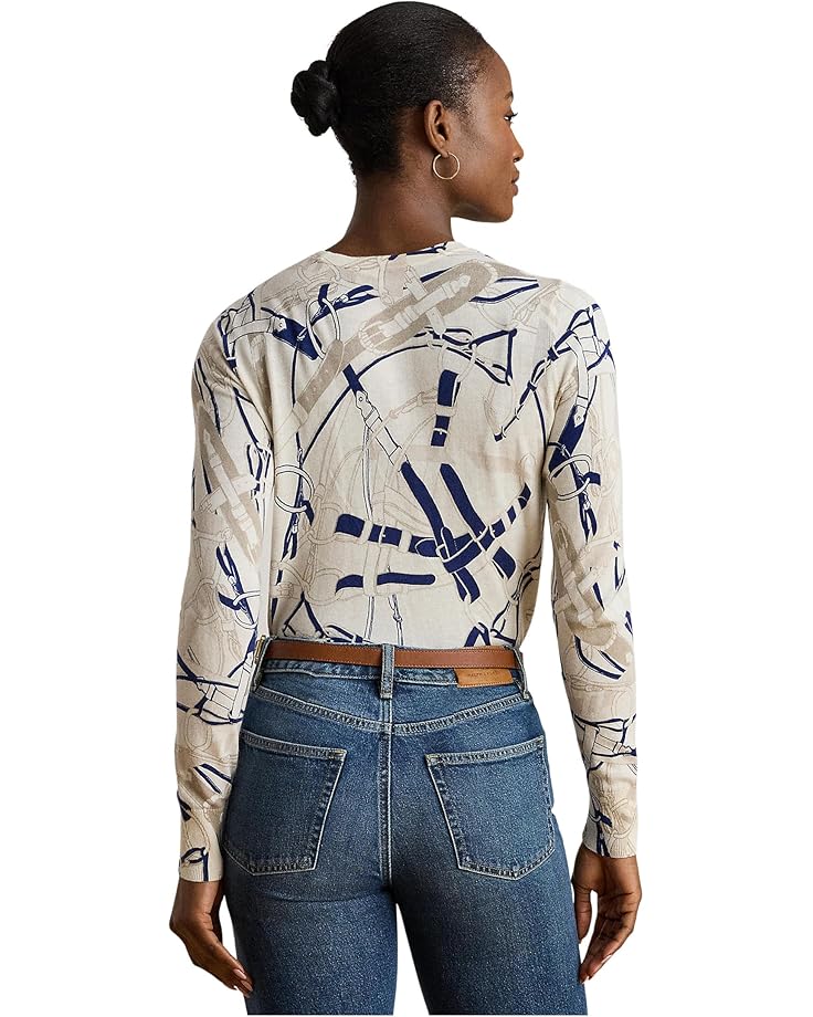 Lauren Ralph Lauren Belting-Print Cotton-Blend Sweater - #2 of 4