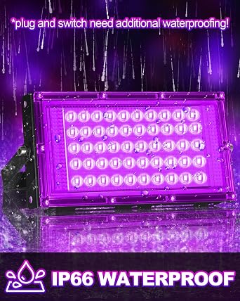 42W 2 Pack Black Light Bar + 50W 2 Pack Black Light Floodlight