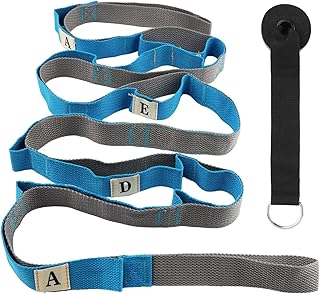 Yoga Stretching Strap,Ankle Ligament Stretcher Belt with Loops Ligament Stretch Band Fitness leg stretcher for Plantar Fasciitis,Foot Stretch Assist for Hamstring,Improve Strength