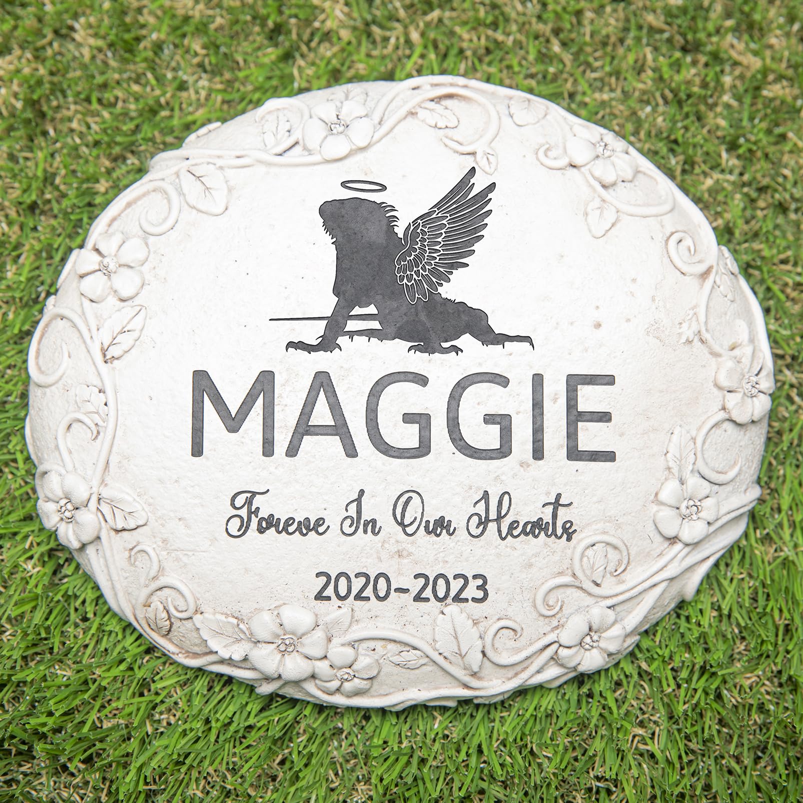 HENTOL Personalized Iguana Memorial Stone, Pet Grave Marker Iguana, Iguana Headstone, Iguana Tombstone, Iguana Gravestone, Iguana Memorial Gifts