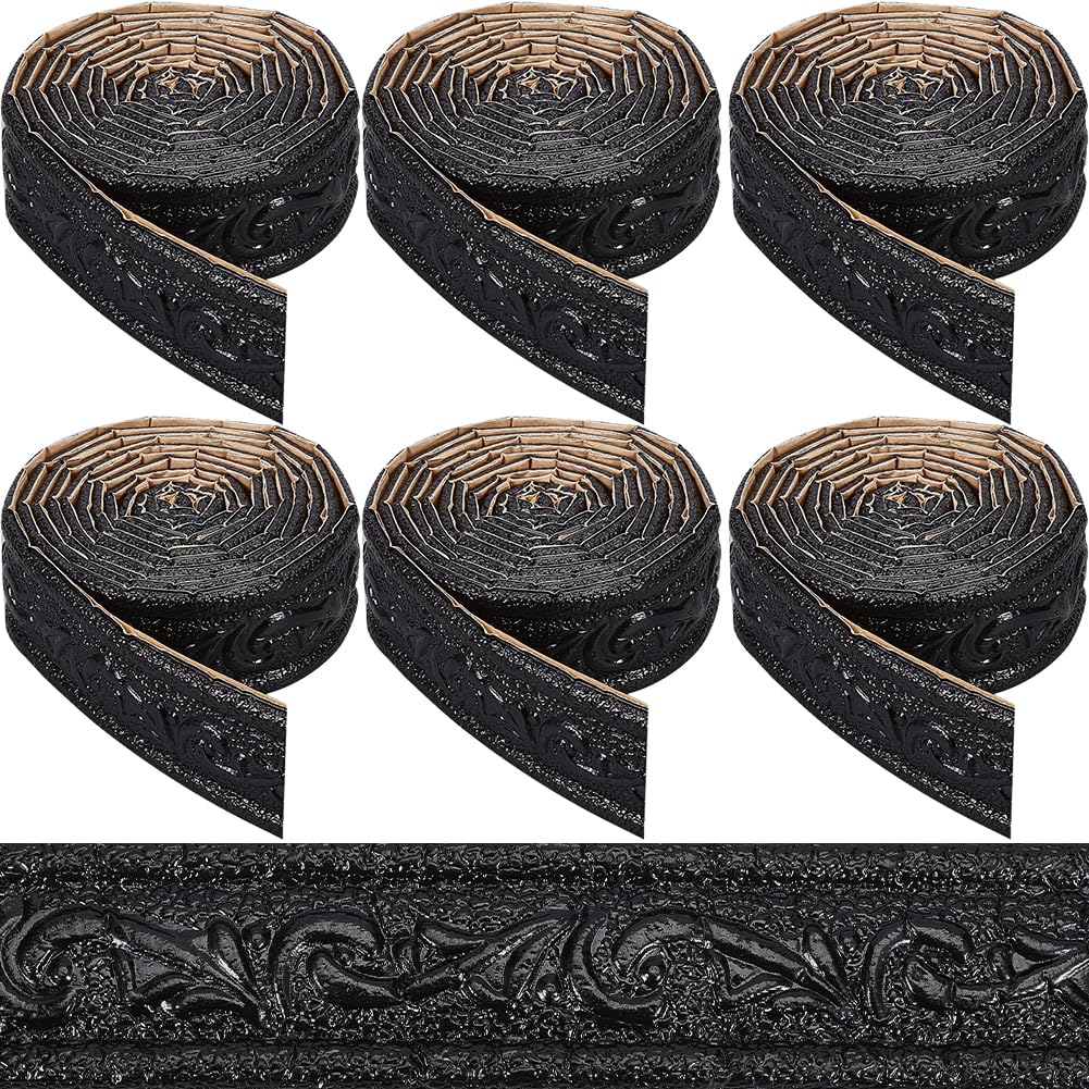 Bordure de papier peint autocollant 3D flexible et imperméable en mousse de plinthe CRASPIRE