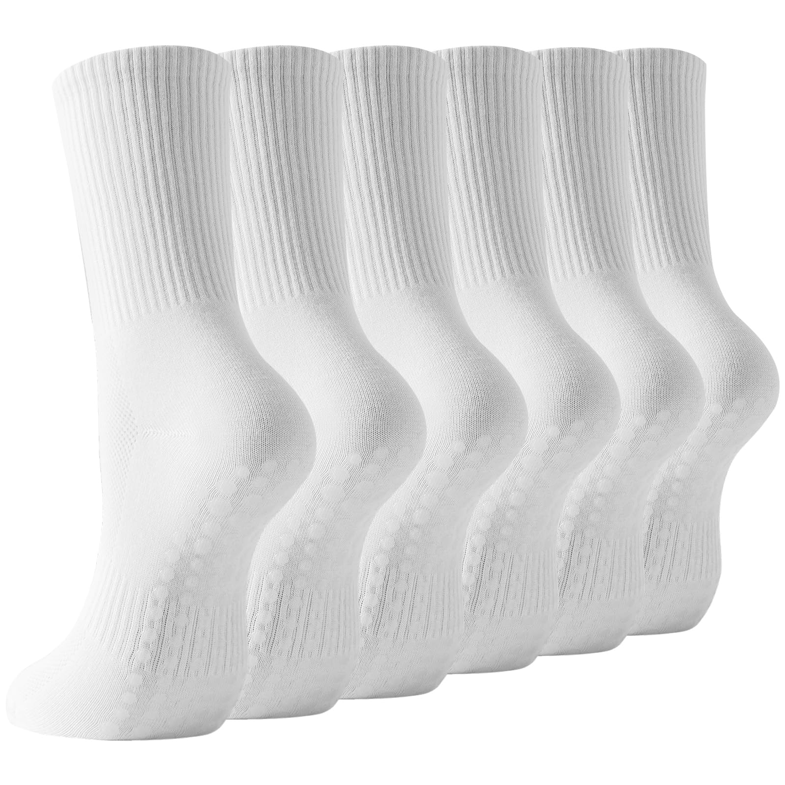 BISOUSOX ABS Pilates Socken Herren Damen Baumwolle | Rutschfeste Stoppersocken mit Anti-Rutsch-Noppen, Grip Socken für Yoga, Reformer Pilates, Fußball, Fitness & Gym