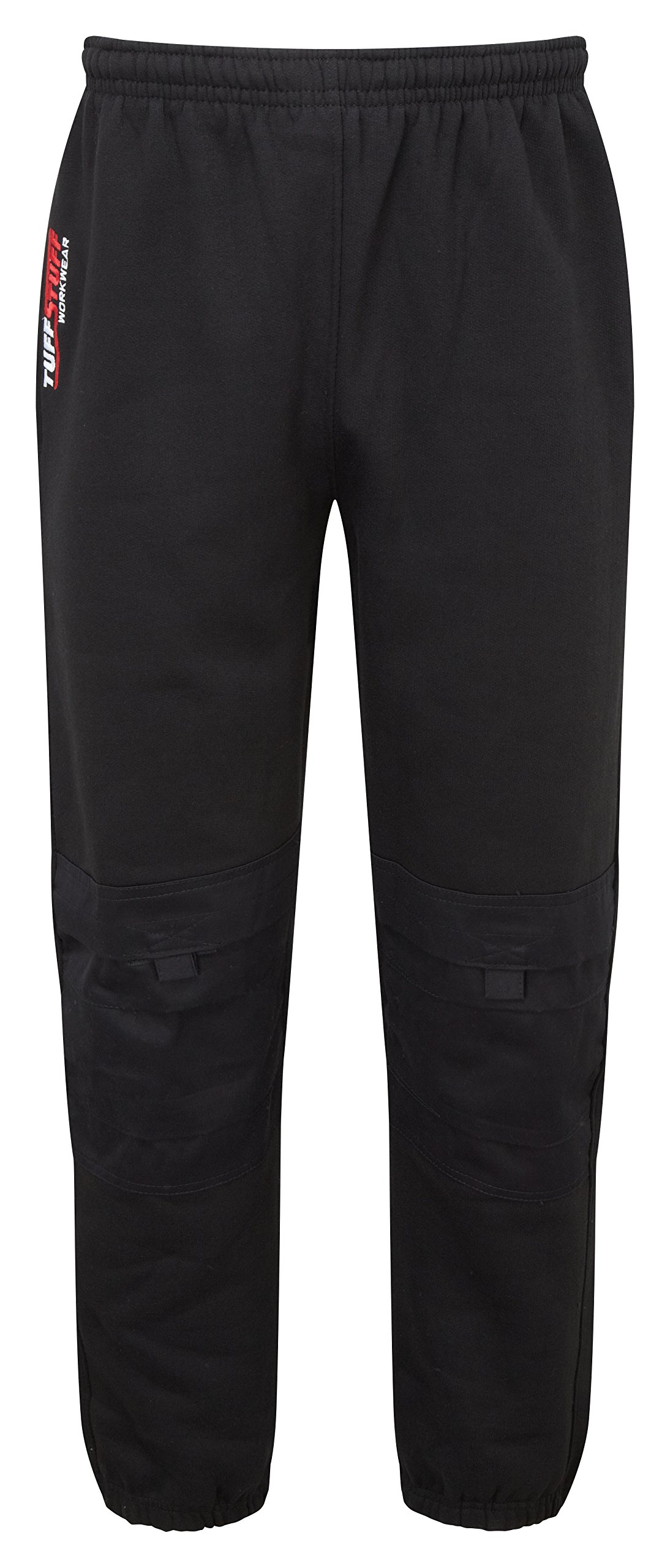 TuffStuffTuffStuff - Black Work Jogger - Medium - Drawcord Waistband - Hammer Loop - Knee Pad Pockets - Men's Work Trousers - Comfortable Trousers for Men