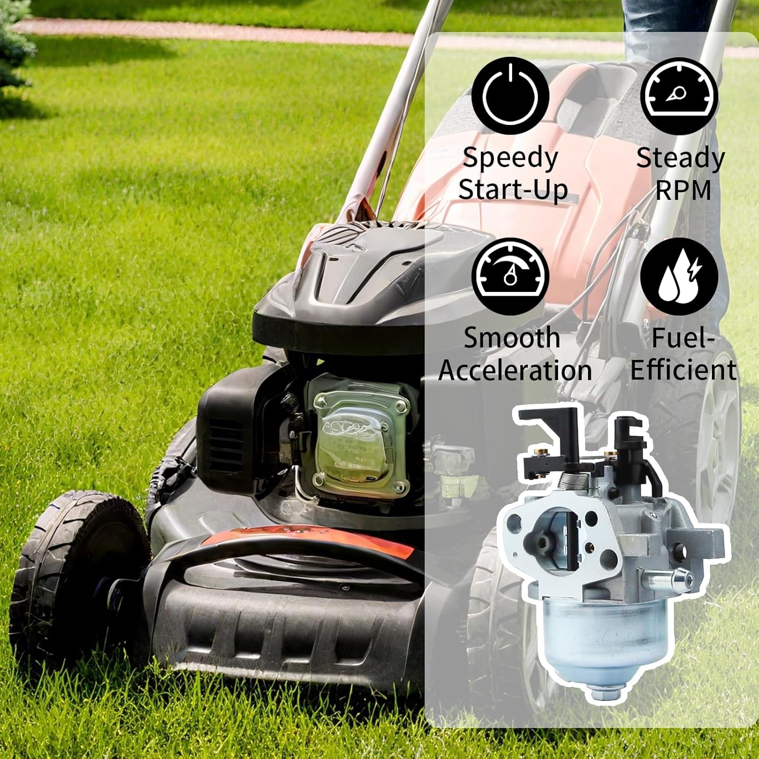 XT675 149CC Carburetor for Toro 22 Inch Recycler Lawn Mowers 20371 20378 20377 and for Kohler XT6.75 XT650 6.5hp 6.75hp 149CC Engine with 14 083 15-S Air Filter Tune Up Kit