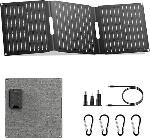 Miniatura 9 de ZeroKor - Cargador de panel solar portátil de 22 W, kit de panel solar plegable con CC USB C USB A para almohadilla de teléfono, dispositivo