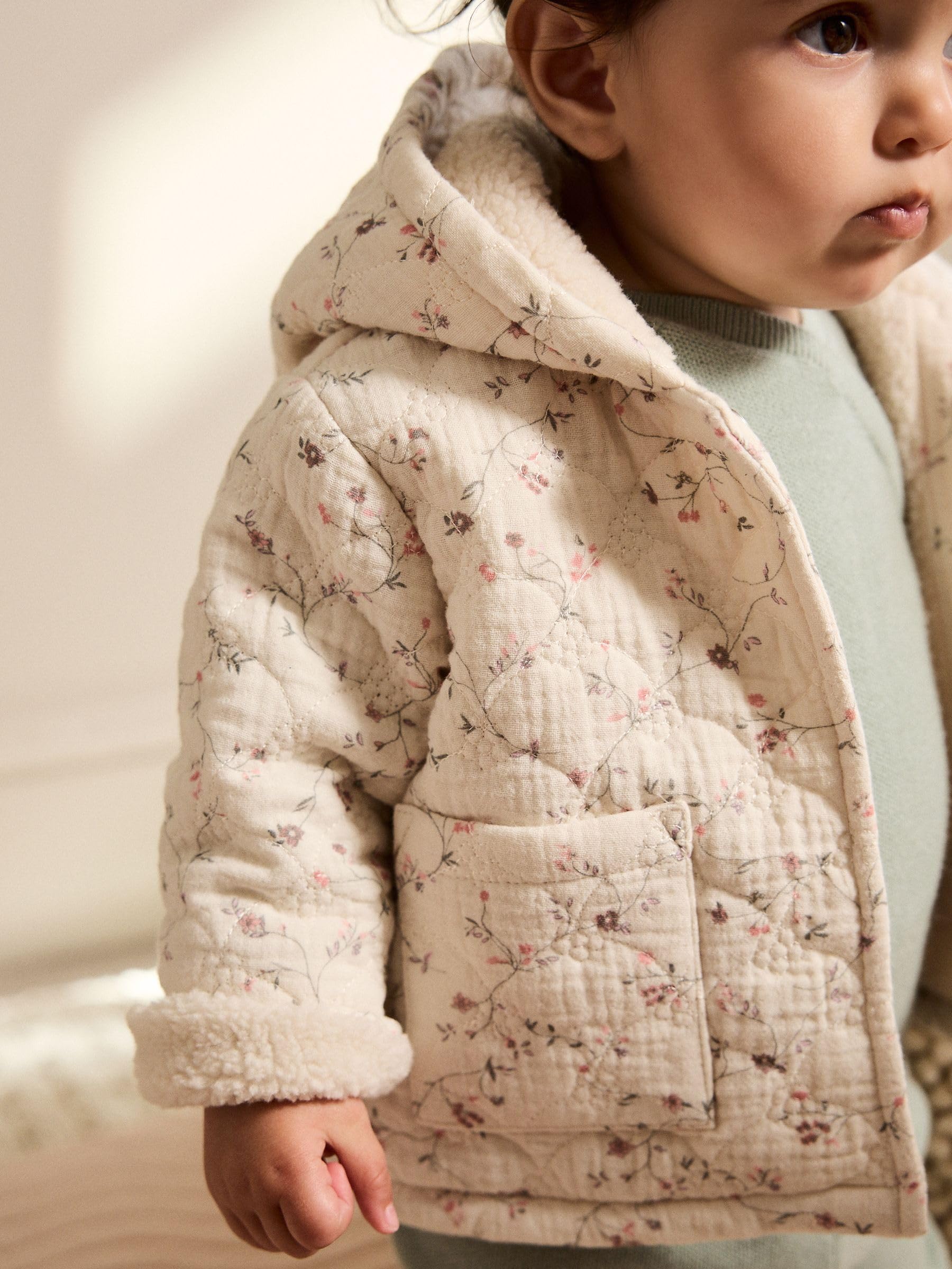 NEXT Bébé fille Manteau bébé en jersey effet froissé