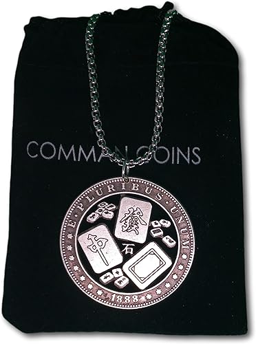Cut Coin Hobo Coin Necklace Ancient Chinese Game Mahjong American Jewelry Art Dollar Hobo Nickel