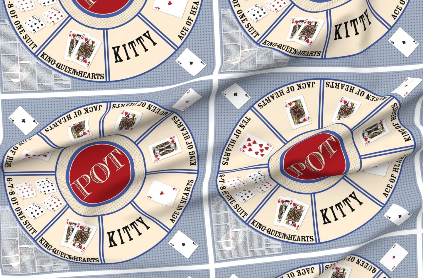 Amazon.com: Spoonflower Fabric - DIY, Card Game Mat, Rummy Board, Red Blue,  Printed on Chiffon Fabric by The Yard - Sewing Fashion Apparel Dresses Home  Decor