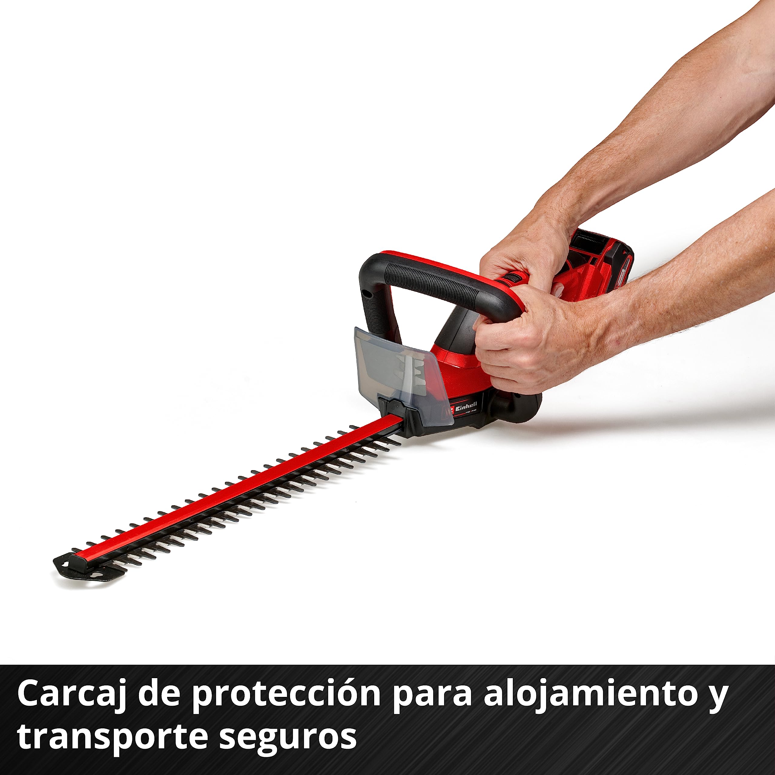 Einhell Recortasetos con batería GC-CH 18/50 Li-Solo Power X-Change (Iones de Litio, 18V, Engranaje metálico, Cubierta de Cuchilla de Aluminio, Incl. carcaj, sin batería ni Cargador)