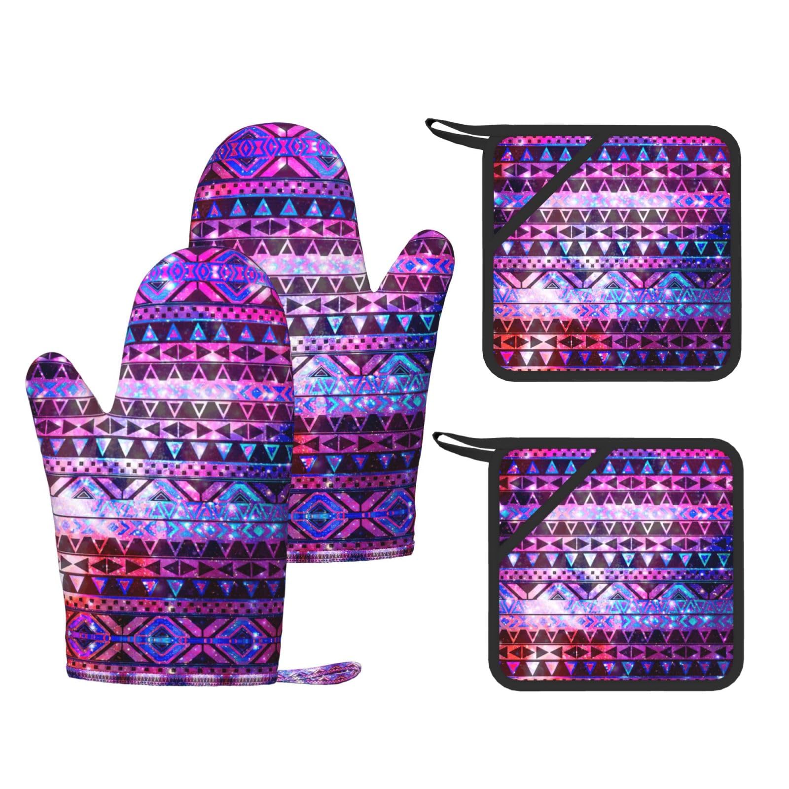Gants de cuisine ultra résistants chaleur silicone 4pcs