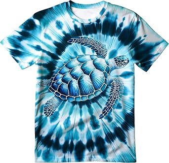 DMPROD Kids Tie Dye T-Shirt Children Hippies Senior Tee for Boys Girls